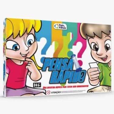 Imagem de Jogo Tabuleiro Pensa Rápido - Pais&Filhos