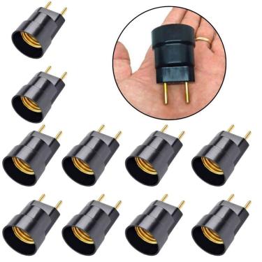 Imagem de Bocal Soquete Porta Lampada Borne Embutido Base E27 10 Un