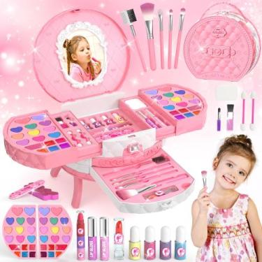 Imagem de Conjunto de maquiagem PERRYHOME Kids para meninas de 5 a 8 anos com 57