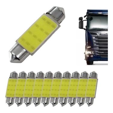 Imagem de Kit 10 Lampada Torpedo Cob Led 31 36 39 41 Mm 24V