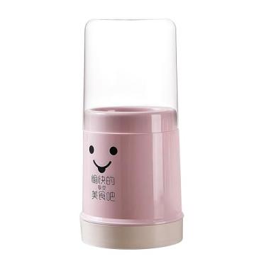 Imagem de Miriam Song Suporte de utensílios de cozinha com tampa, rack de utensílios de cozinha, escorredor de utensílios para talheres, pauzinhos, colheres, garfos, facas rosa