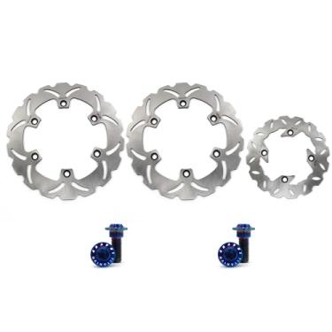 Imagem de Arashi Discos de freio dianteiros traseiros rotores com parafusos de montagem para Honda CBR600F2 1991-1994, peças de acessórios de reposição de motocicleta