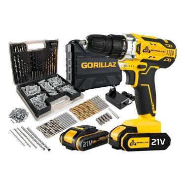 Imagem de Parafusadeira Furadeira De Impacto Sem Fio 2 Bateria 21V 3/8