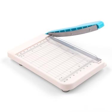 Imagem de BAOFALI Cortador de papel guilhotina de 15 cm com grade polegadas e centímetros de comprimento cortado cortador de guilhotina para artesanato em papel, fotos, papelão, vinil, artesanato, scrapbooking