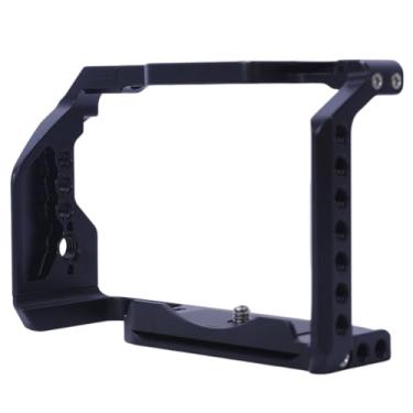 Imagem de Gaiola de câmera compatível com Sony a6700, suporte de câmera com placa de liberação rápida Arca-Swiss, estabilizador de equipamento DSLR de liga de alumínio com sapata fria, furos de parafuso de 0,6