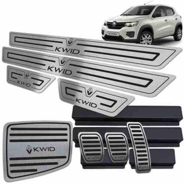 Imagem de Soleira Pedaleira Descanso Kwid 2018/2020 Preto Baixo Relevo