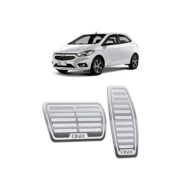Imagem de Pedaleira Chevrolet Onix 2013/2019 Aço Inox Automático Prata