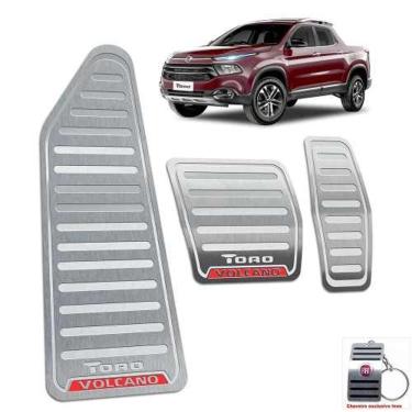 Imagem de Pedaleiras Com Descanso Fiat Toro Volcano 2016 a 2021 Prata