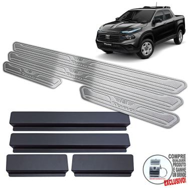 Imagem de Soleiras Aço Inox Fiat Toro 2022 / Prata Baixo Relevo