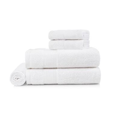 Imagem de Jogo De Toalha Banhão Empire Gigante Karsten Branco 5 Peças, Branco