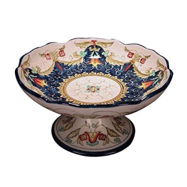 Imagem de URGDWEKJY Tigela de frutas, bancada, cesta de frutas, cerâmica clássica, sala de estar, sala de jantar, prato de frutas, sobremesa, doces, saladeira