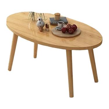 Imagem de Mesa de centro oval moderna simples industrial para sala de estar, mesa de centro, mesa central industrial simples