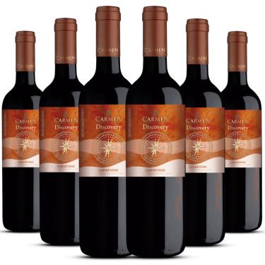 Imagem de Kit Caixa Fechada 6 Garrafas Carmen Discovery Carménère