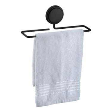 Imagem de Porta Toalha De Banho Rosto Toalheiro Fixação Adesiva 24cm Para Banhei