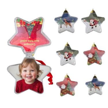 Imagem de KIT 6 Estrelas Acrilica P/Foto Enfeite Natal Porta Doces - MultiA