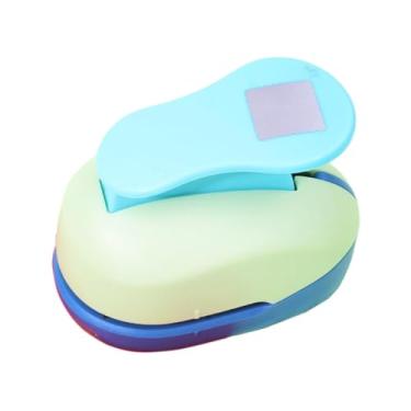 Imagem de predolo Furador de papel para borda de carimbo, fácil de pressionar, presente para scrapbooking, suprimentos portáteis, profissionais, multifuncionais e leves, Azul, 9 Cm X 5.6 Cm X 7.2
