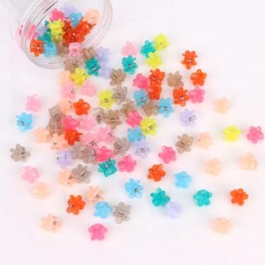 Imagem de Mini grampos de cabelo flor 1 caixa total de 100 peças
