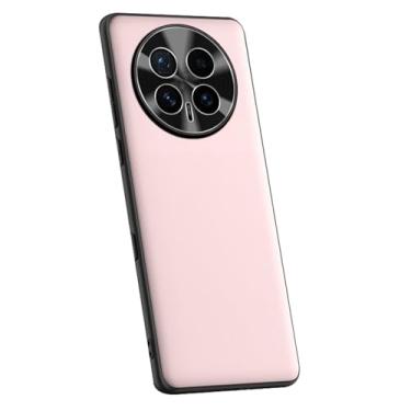 Imagem de LTLMYDAM Capa fina para Honor Magic 8 Pro/8, capa minimalista de couro vegano líquido para câmera de metal, antiderrapante, capa de proteção contra quedas, rosa, 8