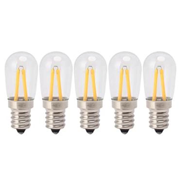 Imagem de Lâmpada LED para geladeira, base E12, pacote com 5, lâmpadas de vidro de 120 V para geladeira, freezer, ventilador de teto, design de baixa temperatura