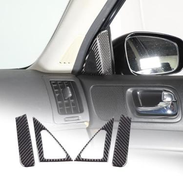 Imagem de Aotumcer Acabamento da capa do alto-falante A-Pillar compatível com Infiniti 2007-2013 G35 G25 G37 Q60 Porta Preta Triângulo Painel de Áudio Guarnição Quadro Adesivo Decoração Qtd. [4]