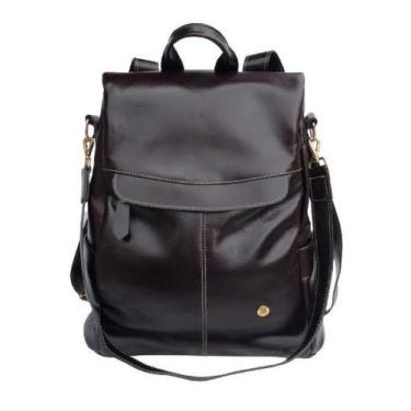 Imagem de Bolsa Mochila Feminina de Couro Legítimo Passeio Luxo - Gaios Emporium