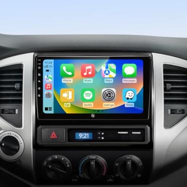 Imagem de Rádio estéreo automotivo para Toyota Tacoma 2005-2015, unidade de cabeça de tela sensível ao toque de 9 polegadas com Android 13/CarPlay/Android Auto/2+64G/Navegação GPS/Bluetooth/FM/RDS Rádio/Câmera