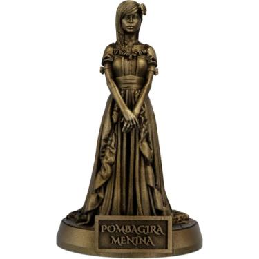 Imagem de Estátua Pombagira Menina Imagem Umbanda Candomblé (Cor Ouro Velho)