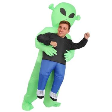 Imagem de CHAMPWIN Inflatable Alien Carrying Costume for Adults, Funny Blow-Up Suit for Halloween, Cosplay, Festive Alien Role-Play Outfit
