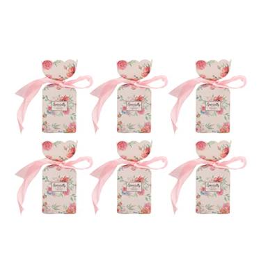 Imagem de Yinhing Caixas de Favor do Partido, 50 Caixas de Doces Set Favors Favors Small Boxes Com Caixa de Presentes de Corda DIY para Doces, Embalagens de Pequenos Presentes, etc. (HM22251304 rosa)