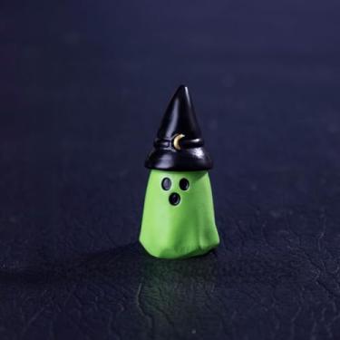 Imagem de 1 miniatura, enfeites de fantasma de Halloween, mini figuras de paisagem para jardins de fadas, terrários, decoração de mesa e festa, fantasma verde