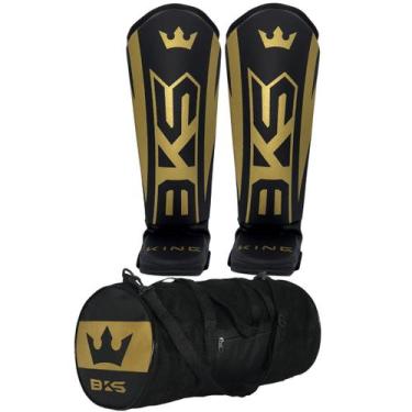 Imagem de Caneleira Muay Thai Kickboxing Protetor De Canela Bolsa - BKS, Dourado