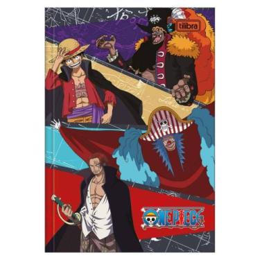 Imagem de Caderno Brochura Pequeno Tilibra One Piece 80 Folhas  Oficial, Capa Du