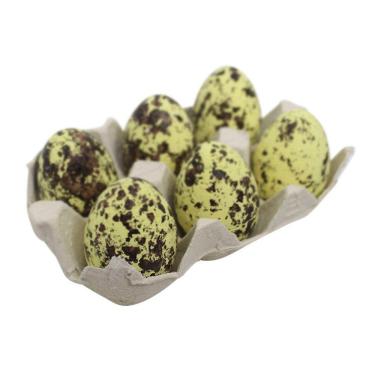 Imagem de Kit Enfeites Decorativo Bandeja De Ovo De Páscoa Amarelo Isopor