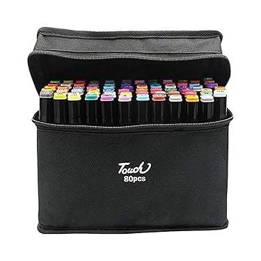 Imagem de 48 peças Canetinha Marcadora Ponta Dupla Conjunto De Canetas Aquarela Especial