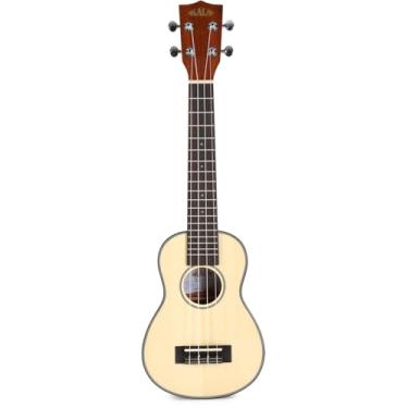 Imagem de Kala KA-SSLNG Soprano Long Neck - Solid Spruce Top / Mahogany Ukulele, Natural, Soprano