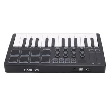 Imagem de Luocute Controlador de Teclado MIDI, 25 Teclas de Detecção de Força, 8 Pads Retroiluminados RGB, 8 Codificadores Atribuíveis, 2 Touch Strips, Software de Produção Musical e Pacote de