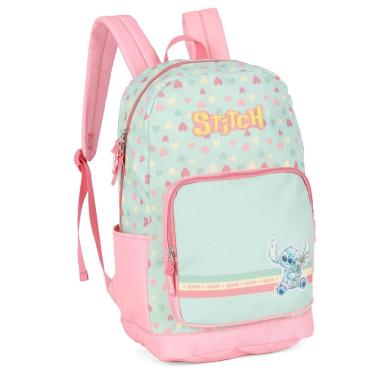 Imagem de Mochila Costas Juvenil Stitch Menina Casual Escolar Verde