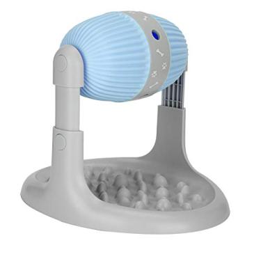 Imagem de Yctze Animal de Estimação Multifuncional Cão Treinamento Vazamento Comida Brinquedo Bola-rolamento Lento Alimentador Tigela para Alimentação Interativa e Jogo de Quebra-cabeça (Azul)