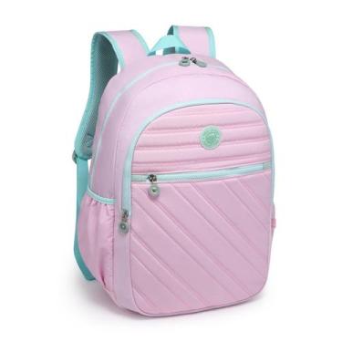 Imagem de Mochila Kika Lisa Forrada Feminina Escolar Com Chaveiro 2026 - D Prese