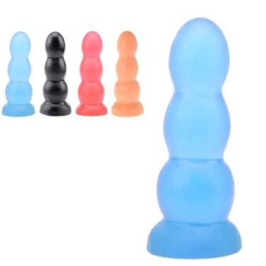 Imagem de Plug Anal Maciço 16 X 4,5 Cm Ponta Redonda Relaxamento Brinquedo Erótico Estimulador Anal Prazer [AZUL]