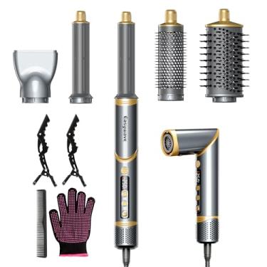 Imagem de Easywave Modelador De Cabelo Air Wrap: Sistema Flexível De Modelagem E Secagem 5 Em 1, Conjunto Profissional De Escovas De Ar Quente Para Secagem Rápida, Ondulação, Volume, Alisamento E Modelagem,