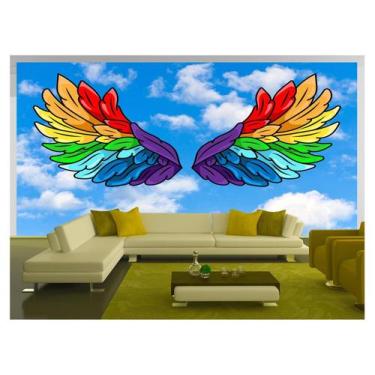 Imagem de Papel De Parede 3D Arte Asas Selfie Insta Cores 3,5M Tra311 - Você Dec