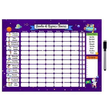 Imagem de Quadro Tabuada De Metal Multiplicação 40X29Cm + Caneta M7 - Ideal Plan