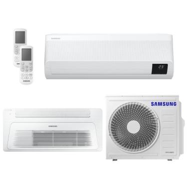 Imagem de Ar Condicionado Multi Bi Split HW e K7 Samsung Wind Free 18000 BTU (1x9000+1x18000) Quente e Frio Inverter R410 (AJ050AXJ2KH/AZ)