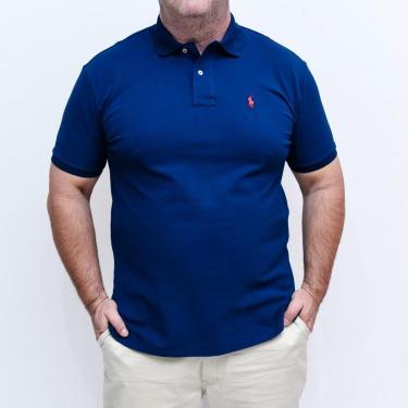 Imagem de Camisa Polo R L Clássica Masculina Azul Marinho-Masculino