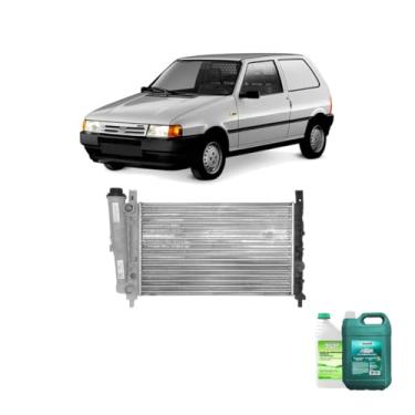 Imagem de Kit Radiador Uno 1.5 87/93 C/S Ar + Aditivo Verde + Água Desmineralizada 5L