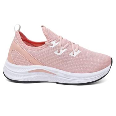 Imagem de Tênis Esportivo Feminino Vicerinne Rosa Treino Academia Caminhada Conforto Performance (BR, Adulto, Numérico, 36)