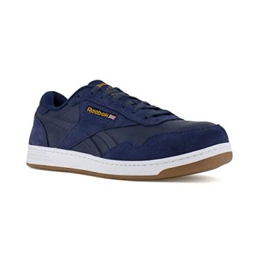 Imagem de Reebok Tênis masculino de couro MEMT para trabalho e segurança, Azul-marinho/branco, 40