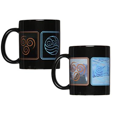 Imagem de Avatar The Last Airbender Nation Emblemas reativos ao calor que mudam de cor xícara de chá e café