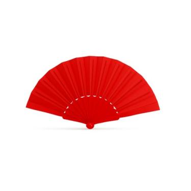 Imagem de Leque Dobrável Decorativo Ventilador de Mão Portátil(Vermelho)